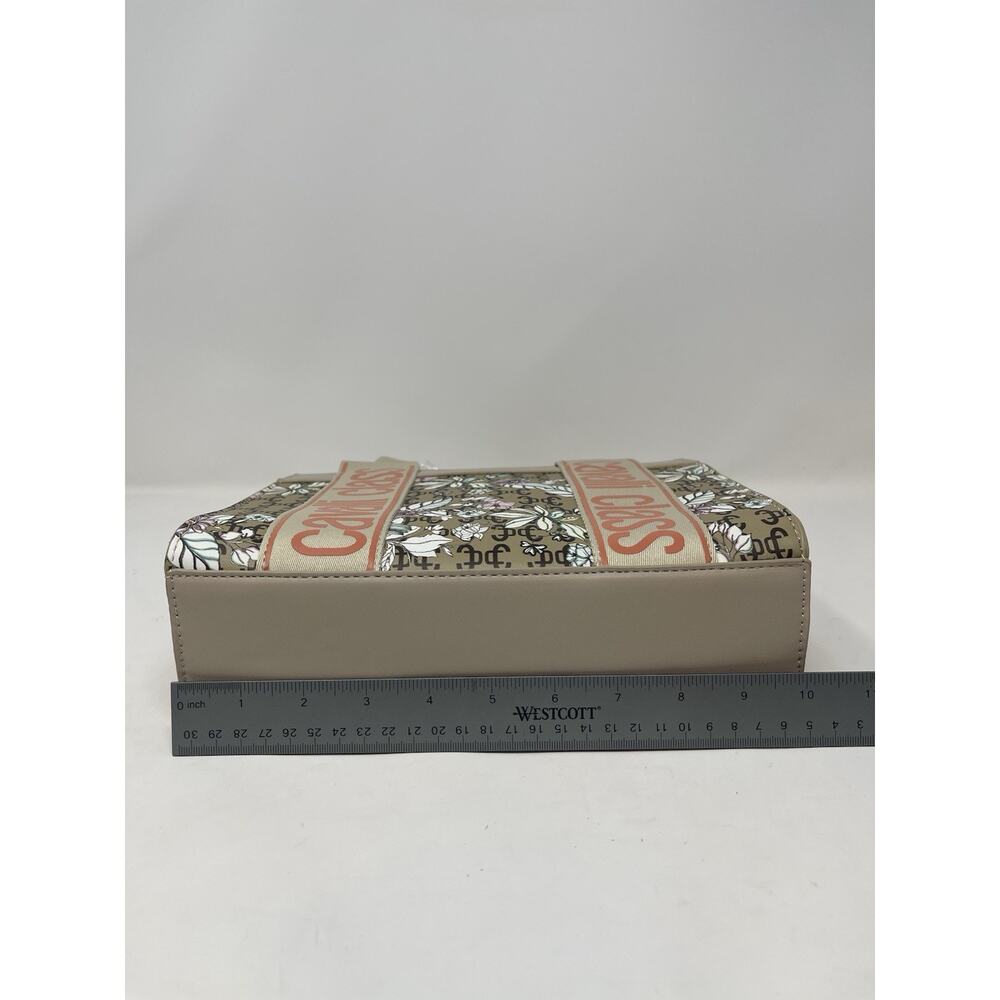 Cavalli Class Serafina Top Handel Tote Bag Beige Floral Print MSRP $99 - Picture 6 of 10